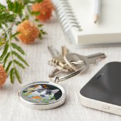 Aangepaste fotokat peerin vistank sleutelhanger (Zijkant)