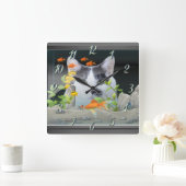 Aangepaste fotokat peerin vistank vierkante klok (Huis)