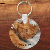 Aangepaste fotokattennaam sleutelhanger (Voorkant)