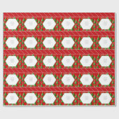 Aangepaste fotokerstperiode cadeaupapier (Vlak)