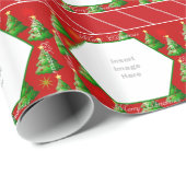 Aangepaste fotokerstperiode cadeaupapier (Rol Hoek)