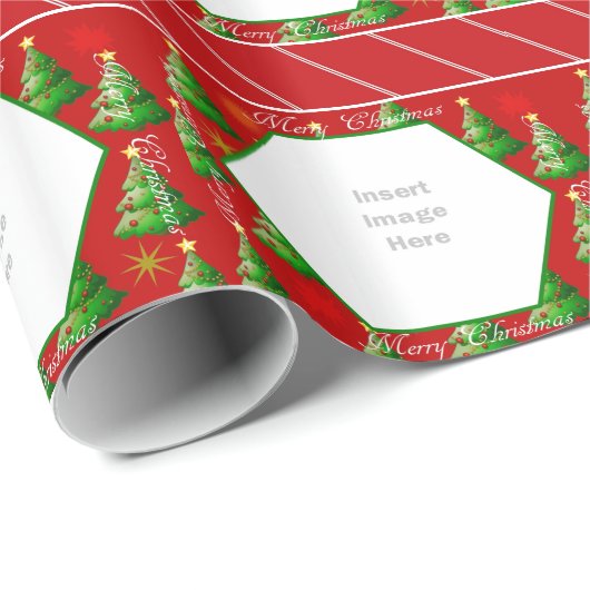 Aangepaste fotokerstperiode cadeaupapier (Rol Hoek)