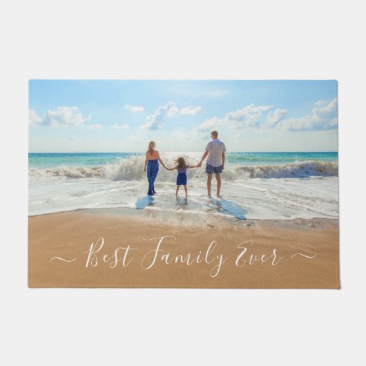 Aangepaste fotoklep voor je familie foto's deurmat (Voorkant)