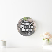 Aangepaste fotokleurenklok met getallen ronde klok (Huis)