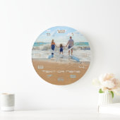 Aangepaste fotoklok met uw foto's en tekst grote klok (Huis)