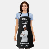 Aangepaste fotokok schort (Gedragen)