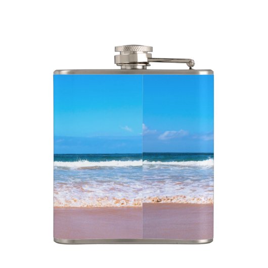 Aangepaste fotokolf met aangepaste tekst heupfles (Achterkant)