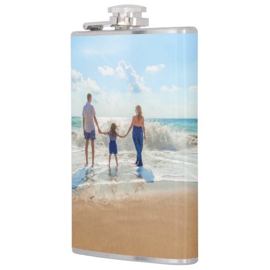 Aangepaste fotokolf met uw foto's cadeau heupfles (Links)