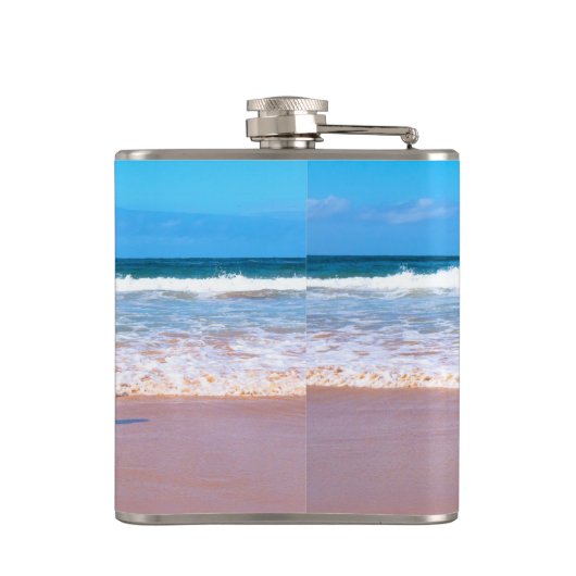 Aangepaste fotokolf met uw huisdier foto's en teks heupfles (Achterkant)