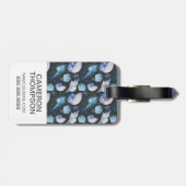 Aangepaste fotokoralen met een schelpenpatroon bagagelabel (Achterkant horizontaal)