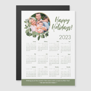 Aangepaste fotokrans 2023 kalender Prettige feestd