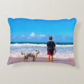 Aangepaste fotokussen Uw eigen ontwerp met huisdie Accent Kussen (Achterkant)