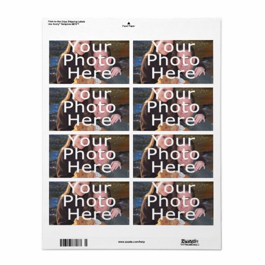 Aangepaste fotolabels etiket (Full Sheet)