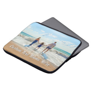 Aangepaste Fotolaptophoes Uw Foto's en Tekst Laptop Sleeve