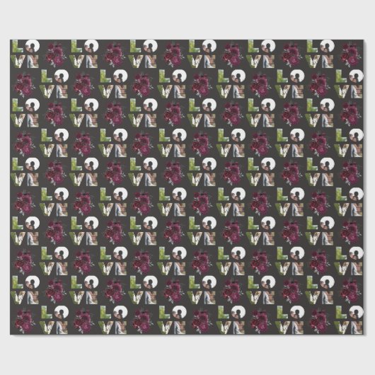 Aangepaste fotoliefdesbruiloft cadeaupapier (Vlak)