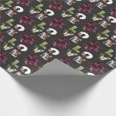 Aangepaste fotoliefdesbruiloft cadeaupapier (Hoek)