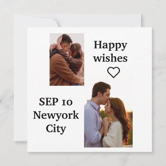 Aangepaste fotolijst 1e verjaardag kaart (Achterkant)