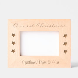 Aangepaste fotolijst voor drieling, tweeling, 6x4" gegraveerde lijstjes