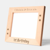 Aangepaste fotolijst voor tweeling, 1e verjaardag, gegraveerde lijstjes (Links)