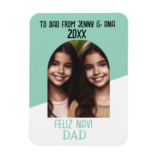 Aangepaste Fotomagneet Feliz Navidad Keepsake voor Magneet (Verticaal)