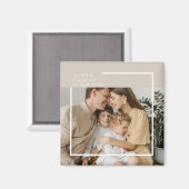 Aangepaste fotomagneet met gepersonaliseerd berich magneet (Voorkant / Achterkant)