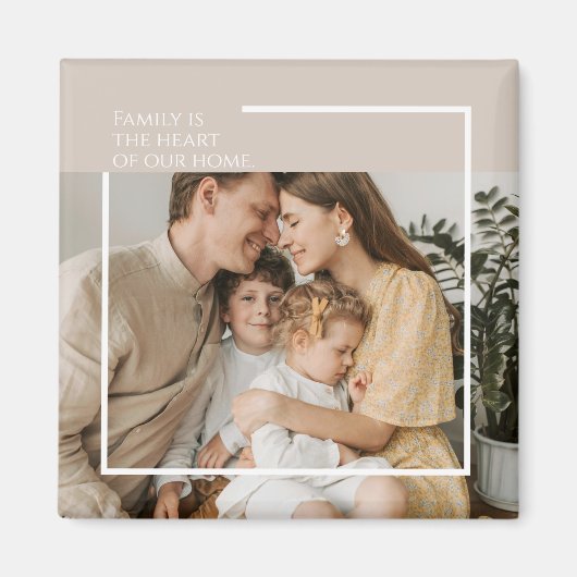 Aangepaste fotomagneet met gepersonaliseerd berich magneet (Voorkant)