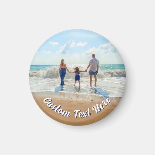 Aangepaste fotomagneet met gepersonaliseerde tekst magneet (Voorkant)