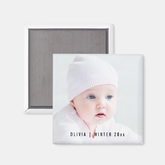 Aangepaste fotomagneet | Optionele tekstbedekking Magneet (Voorkant / Achterkant)