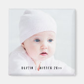 Aangepaste fotomagneet | Optionele tekstbedekking Magneet (Voorkant)