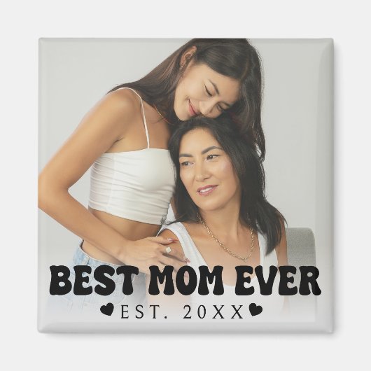 Aangepaste fotomagneet voor beste moeder of Moeder Magneet (Voorkant)