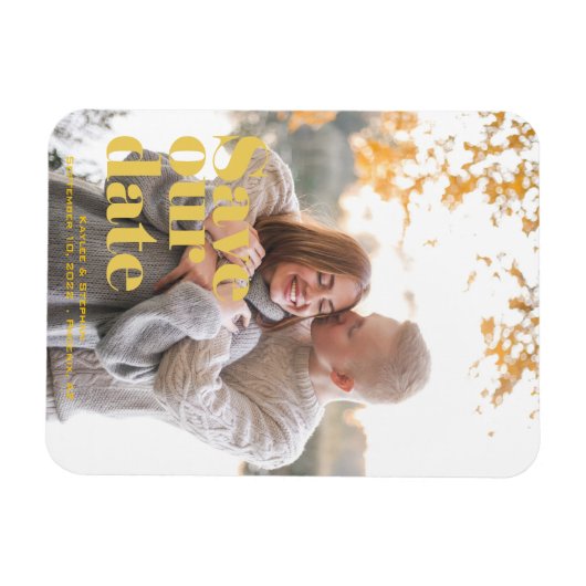 Aangepaste fotomagneten | Beste sparen de Datum Ma Magneet (Horizontaal)