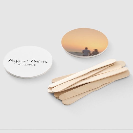 Aangepaste fotoManuscript noemt date elegant Wedde Handwaaier (Niet-gemonteerd)