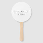 Aangepaste fotoManuscript noemt date elegant Wedde Handwaaier (Voorkant)