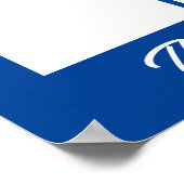 Aangepaste fotomedewerker van de maand Blauw Poster (Hoek)