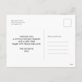 Aangepaste fotominimalistische kalender 2025 Gold Feestdagenkaart (Achterkant)