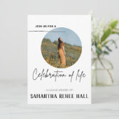 Aangepaste fotomoderne viering van het leven bedankkaart (Staand voorkant)