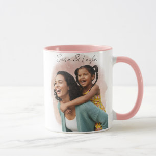 Aangepaste fotomok voor familie koppel mok