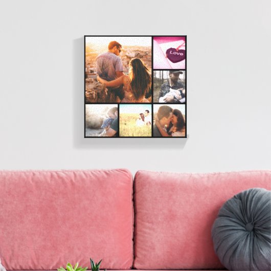 Aangepaste fotomontage canvas afdruk (Insitu (Woonkamer))