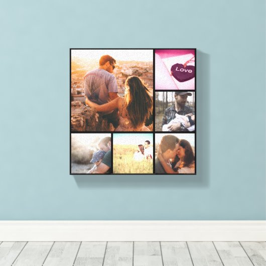 Aangepaste fotomontage canvas afdruk (Insitu (Houten vloer))