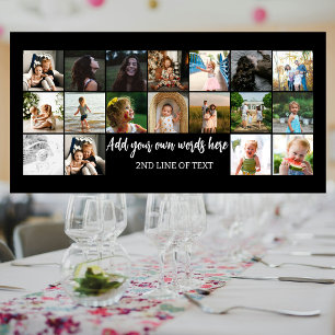 Aangepaste fotomontage fotocollage verjaardagsfees spandoek