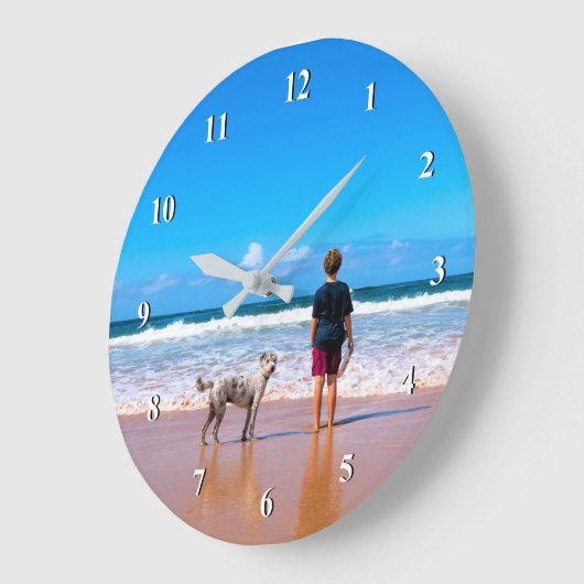 Aangepaste fotomuur - Klok uw huisdierenontwerp -  (Hoek)