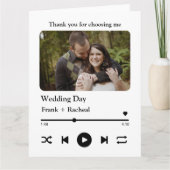 Aangepaste fotomuziek song playlist voor koppels kaart (Voorkant)