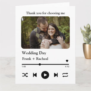 Aangepaste fotomuziek song playlist voor koppels kaart