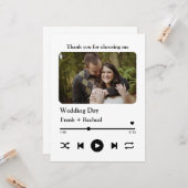 Aangepaste fotomuziek song playlist voor koppels kaart (Voorkant / Achterkant in situ)