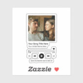 Aangepaste fotomuziekspeler Persoonlijk lied-cadea Sticker (Vel)