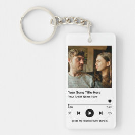 Aangepaste fotomuziekspeler Persoonlijk liedcadeau Sleutelhanger