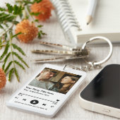 Aangepaste fotomuziekspeler Persoonlijk liedcadeau Sleutelhanger (Voorkant Rechts)