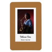 Aangepaste fotomuzikant-bruin magneet (Verticaal)