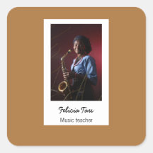 Aangepaste fotomuzikant-bruin