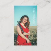 Aangepaste fotomuzikant QR-code Bourgogne Visitekaartje (Voorkant)